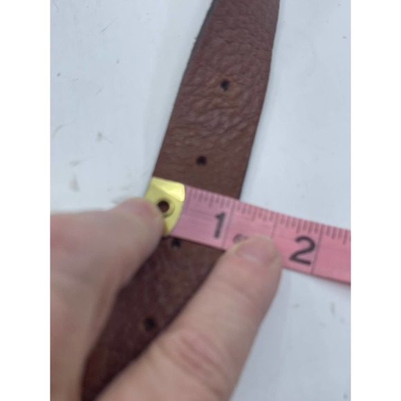 NEW NWT Double Wrap Around the Body Brown Leather Belt with Studs Sz 34, 38, 40 - Picture 8 of 11
